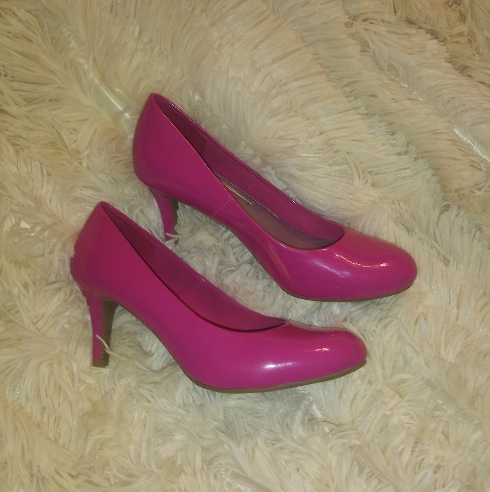 Hot pink high heels